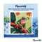 Figured'Art Mini Paint by Numbers Kit for Adults with Frame Tropical Red-Eyed Tree Frog Small format 8"x8" - Craft Art Painting DIY Canvas Already Stretched on a Wooden Frame